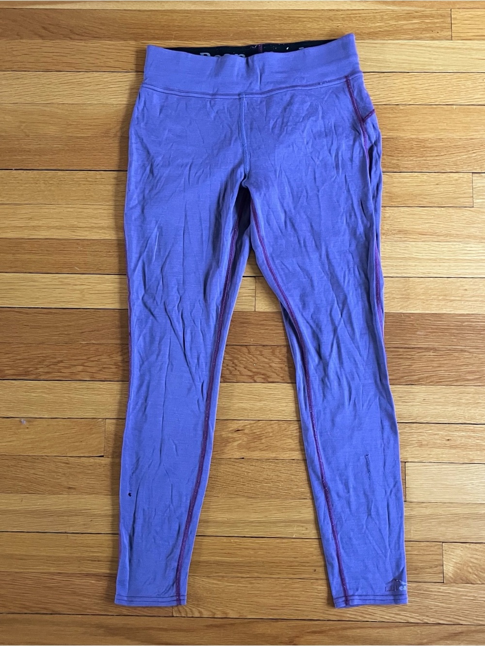 L.L. Bean Purple Merino Wool Base Layer Cresta Midweight 250 Leggings Small